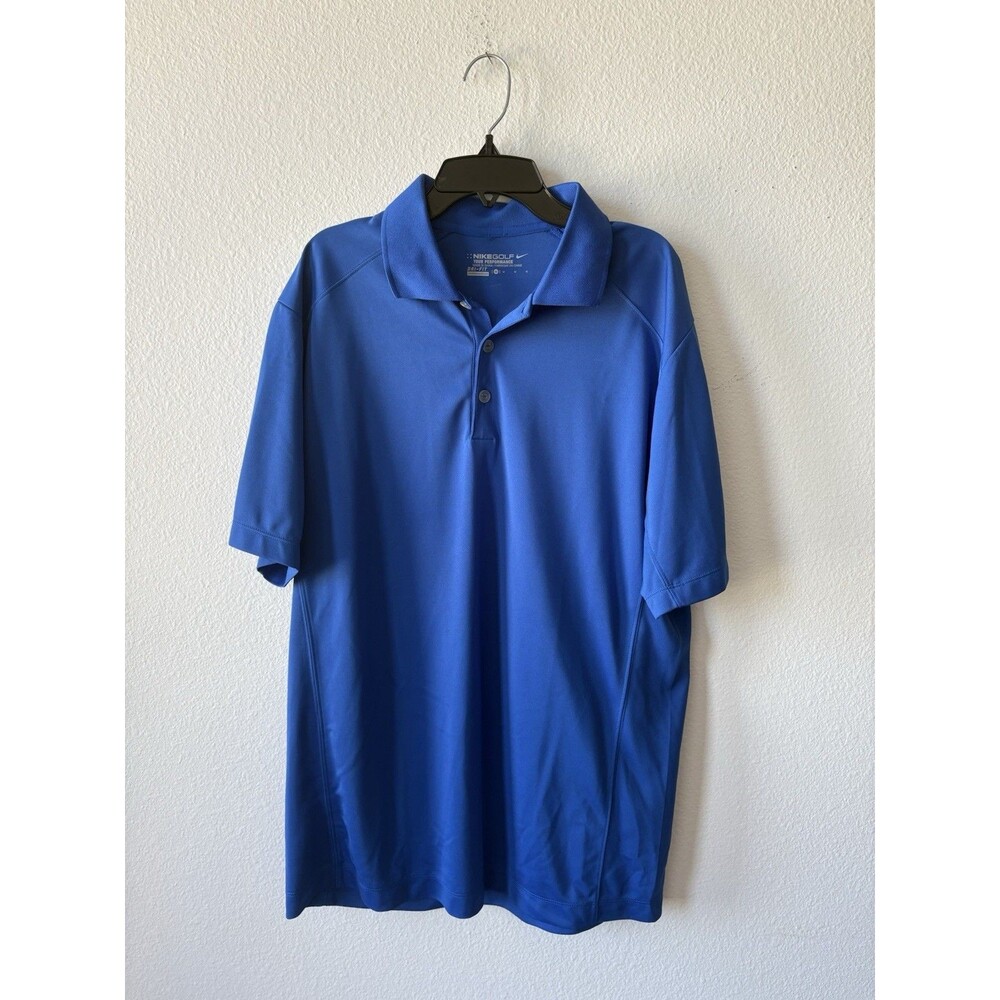 Nike Golf Tour Performance Dri-Fit Polo Shirt Blue, Men's Size Medium